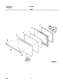 09 - Door parts for Tappan Range TEF303BWB from AppliancePartsPros.com