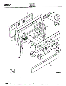 02 - Backguard parts for Frigidaire Range TEF324BCWC from AppliancePartsPros.com