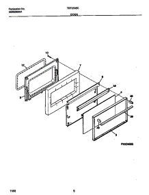 05 - Door parts for Frigidaire Range TEF350SCWD from AppliancePartsPros.com