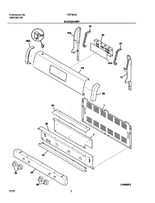 03 - Backguard parts for Tappan Range TGF364ASE from AppliancePartsPros.com