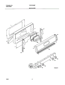 03 - Backguard parts for Tappan Range TGF375BHBF from AppliancePartsPros.com