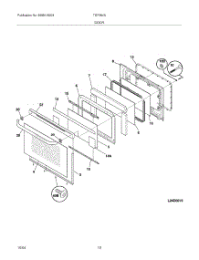 11 - Door parts for Tappan Range TGF364AQG from AppliancePartsPros.com