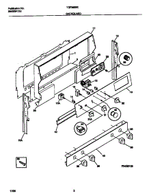02 - Backguard parts for Frigidaire Range TGF365BEDB from AppliancePartsPros.com