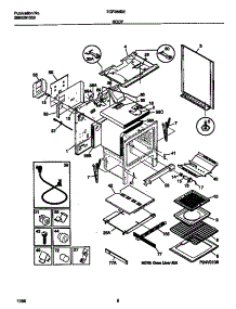 04 - Body parts for Frigidaire Range TGF365BEDB from AppliancePartsPros.com
