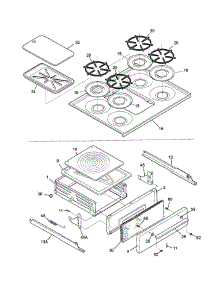 Top / Drawer parts for Tappan Range TGF605WFD5 from AppliancePartsPros.com
