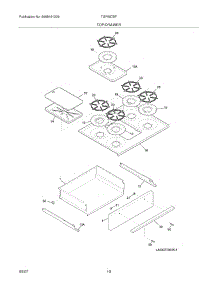 09 - Top / Drawer parts for Tappan Range TGF657BFU5 from AppliancePartsPros.com