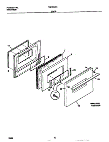 06 - Door parts for Frigidaire Range TGF605WCWA from AppliancePartsPros.com