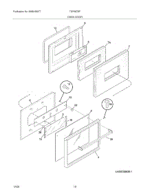 11 - Door parts for Tappan Range TGF657BFW8 from AppliancePartsPros.com