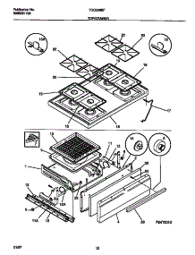 07 - Top / Drawer parts for Frigidaire Range TGO336BFDA from AppliancePartsPros.com