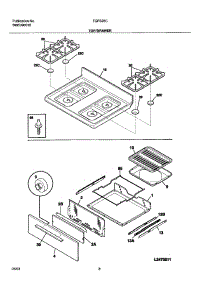 09 - Top / Drawer parts for Tappan Range TGFS26CQA from AppliancePartsPros.com