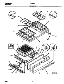 07 - Top / Drawer parts for Frigidaire Range TGO336BFDB from AppliancePartsPros.com