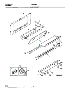 02 - Splasher / Light parts for Frigidaire Range TGO356BCWC from AppliancePartsPros.com