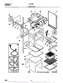 05 - Lower Body parts for Frigidaire Range TGO356BCWC from AppliancePartsPros.com