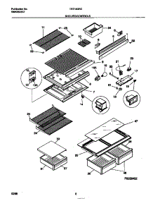 04 - Shelves / Controls parts for Frigidaire Refrigerator TRT18GRCW1 from AppliancePartsPros.com