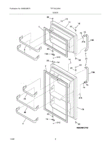 03 - Door parts for Tappan Refrigerator TRT15L2JW4 from AppliancePartsPros.com