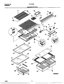 04 - Shelves / Controls parts for Frigidaire Refrigerator TRT18NREW0 from AppliancePartsPros.com