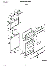 02 - Doors parts for Frigidaire Refrigerator TRT18NREW2 from AppliancePartsPros.com