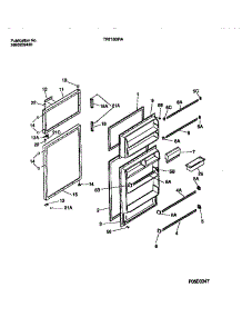 02 - Door Section parts for Frigidaire Refrigerator TRT15DRAD1 from AppliancePartsPros.com