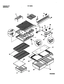 04 - Shelves, Controls, Divider, Mullion parts for Frigidaire Refrigerator TRT15DRAW1 from AppliancePartsPros.com