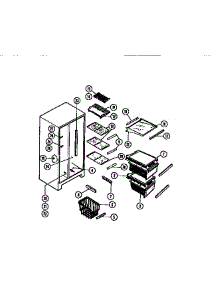 05 - Shelves, Water Tank, 3-Door Mullion parts for Frigidaire Refrigerator 95-2487-23-01 from AppliancePartsPros.com