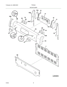 03 - Backguard parts for Tappan Range TEF353AUF from AppliancePartsPros.com