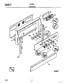 02 - Backguard parts for Frigidaire Range TEF355BCDB from AppliancePartsPros.com