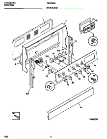 02 - Backguard parts for Frigidaire Range TEF356SCWB from AppliancePartsPros.com