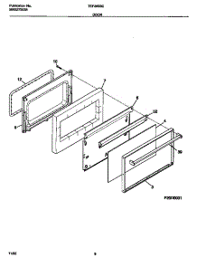 05 - Door parts for Frigidaire Range TEF356SCWB from AppliancePartsPros.com