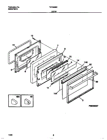 05 - Door parts for Frigidaire Range TEF355BCDB from AppliancePartsPros.com