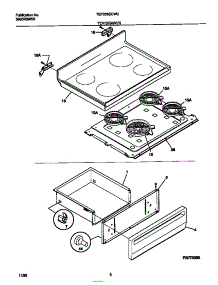 04 - Top / Drawer parts for Frigidaire Range TEF356SCWC from AppliancePartsPros.com