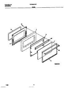 05 - Door parts for Frigidaire Range TEF356SCWC from AppliancePartsPros.com