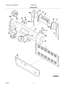 03 - Backguard parts for Tappan Range TEF361GSB from AppliancePartsPros.com