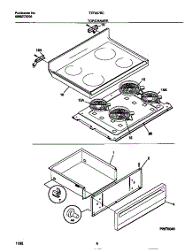 04 - Top / Drawer parts for Frigidaire Range TEF357BCDB from AppliancePartsPros.com