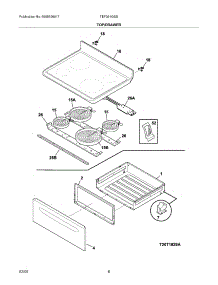 07 - Top / Drawer parts for Tappan Range TEF361GSB from AppliancePartsPros.com