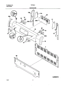 03 - Backguard parts for Tappan Range TEF364ASC from AppliancePartsPros.com