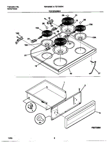 05 - Top / Drawer parts for Frigidaire Range TEF355BXDA from AppliancePartsPros.com