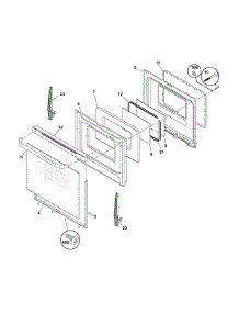 Door parts for Tappan Range TEF361ESF from AppliancePartsPros.com