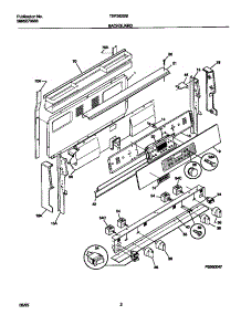 02 - Backguard parts for Frigidaire Range TEF362BBBC from AppliancePartsPros.com