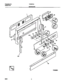 02 - Backguard parts for Frigidaire Range TEF367CCTA from AppliancePartsPros.com