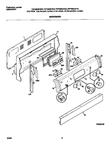02 - Backguard parts for Frigidaire Range TEF365CHSA from AppliancePartsPros.com