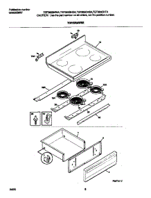04 - Top / Drawer parts for Frigidaire Range TEF365CHSA from AppliancePartsPros.com