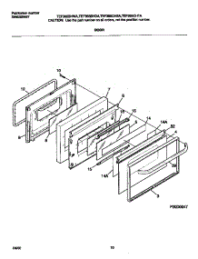05 - Door parts for Frigidaire Range TEF365CHSA from AppliancePartsPros.com