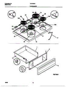 06 - Top / Drawer parts for Frigidaire Range TEO356BCDA from AppliancePartsPros.com