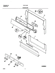 03 - Backguard parts for Tappan Range TGF317AUB from AppliancePartsPros.com