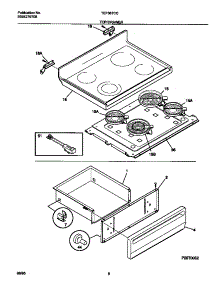 04 - Top / Drawer parts for Frigidaire Range TEF367CCTA from AppliancePartsPros.com