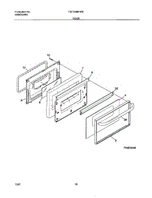 11 - Door parts for Tappan Range TGF324BHWE from AppliancePartsPros.com