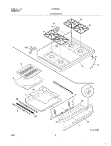 09 - Top / Drawer parts for Tappan Range TGF324BHWD from AppliancePartsPros.com