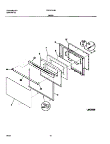 11 - Door parts for Tappan Range TGF317AUB from AppliancePartsPros.com