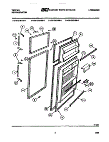 02 - Doors parts for Frigidaire Refrigerator 95-2187-00-3 from AppliancePartsPros.com