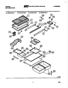 03 - Shelves parts for Frigidaire Refrigerator 95-2187-00-3 from AppliancePartsPros.com